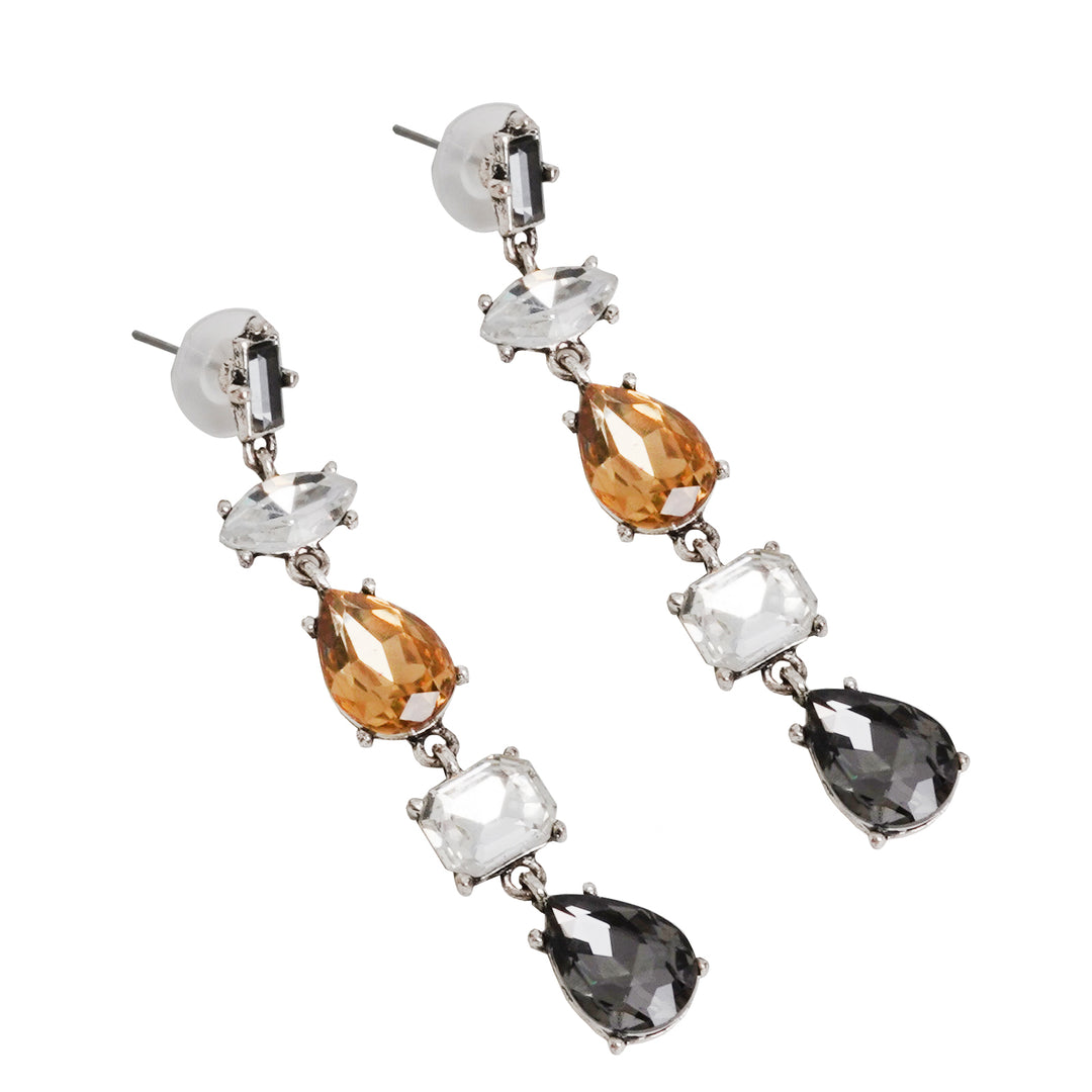 Lucent Multi-color Crystal Drop Earrings