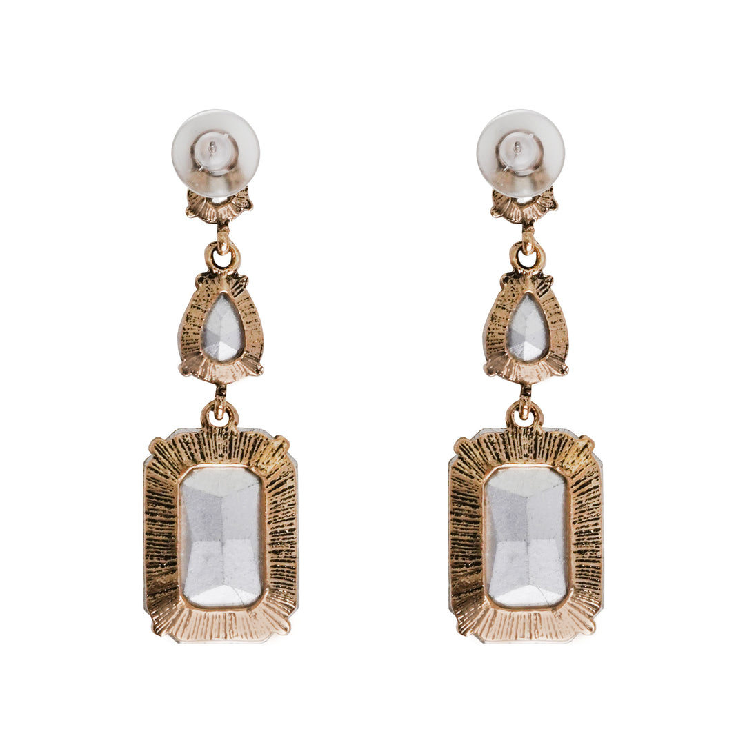Dazed Bling Drop Peach Earrings