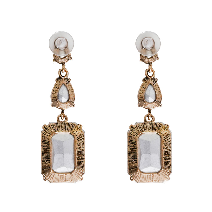 Dazed Bling Drop Peach Earrings