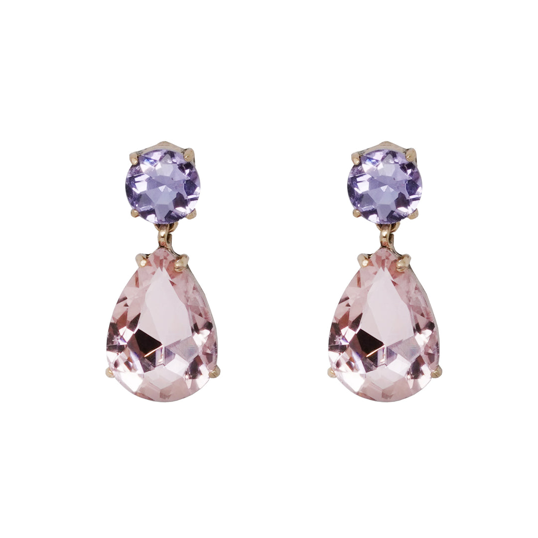 Glam Up Pink Drop Earrings