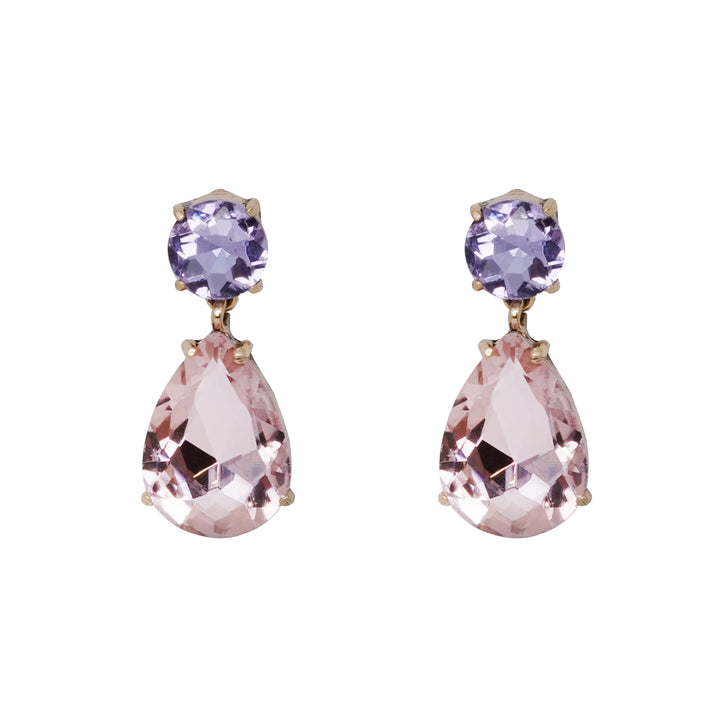 Glam Up Pink Drop Earrings