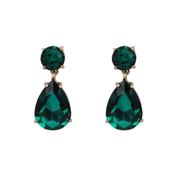 Glam Up Green Drop Earrings