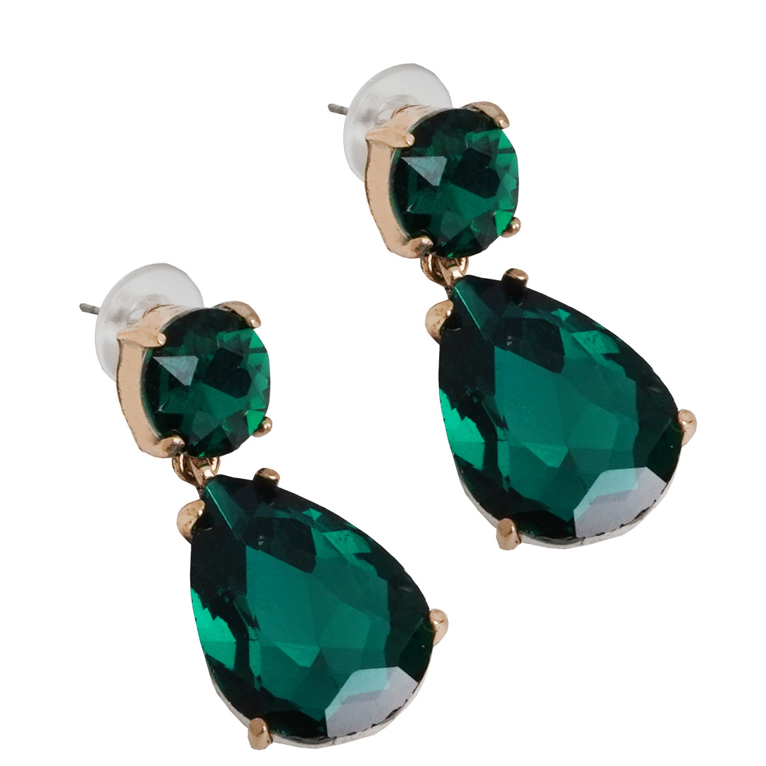 Glam Up Green Drop Earrings