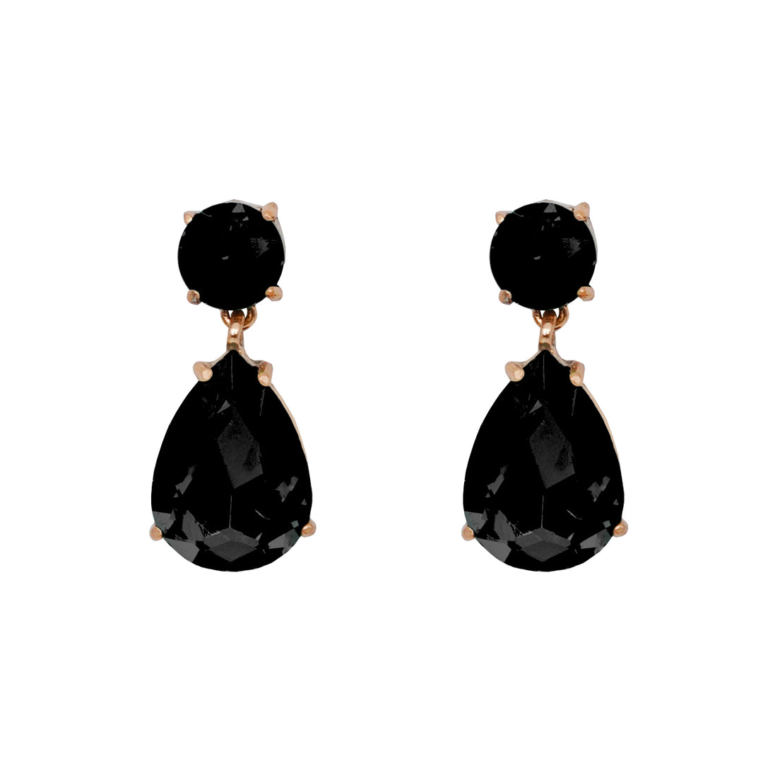 Glam Up Black Drop Earrings