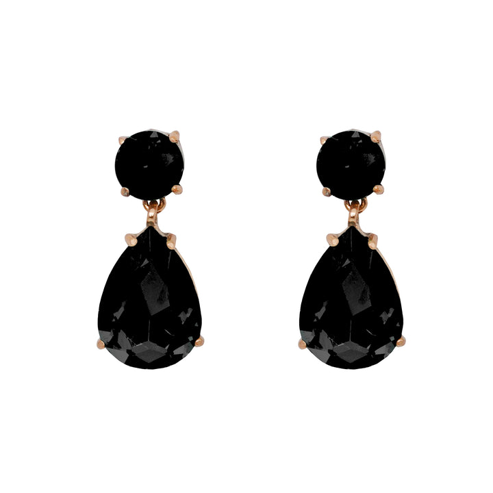 Glam Up Black Drop Earrings