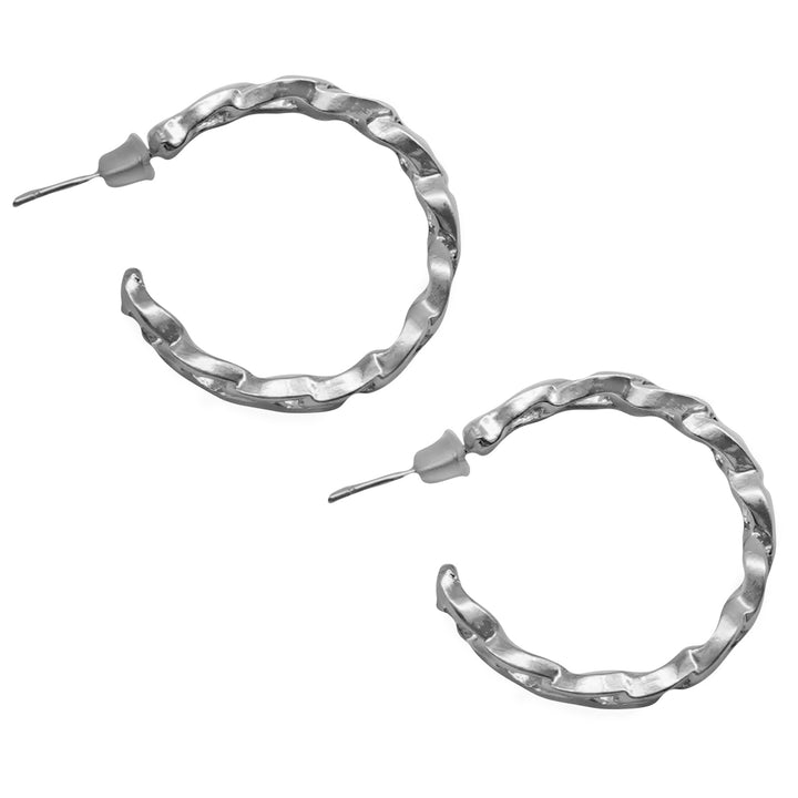 Hint Chain Link Silver Hoop