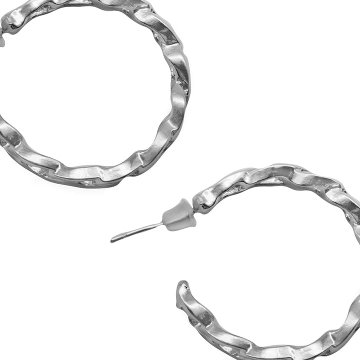 Hint Chain Link Silver Hoop