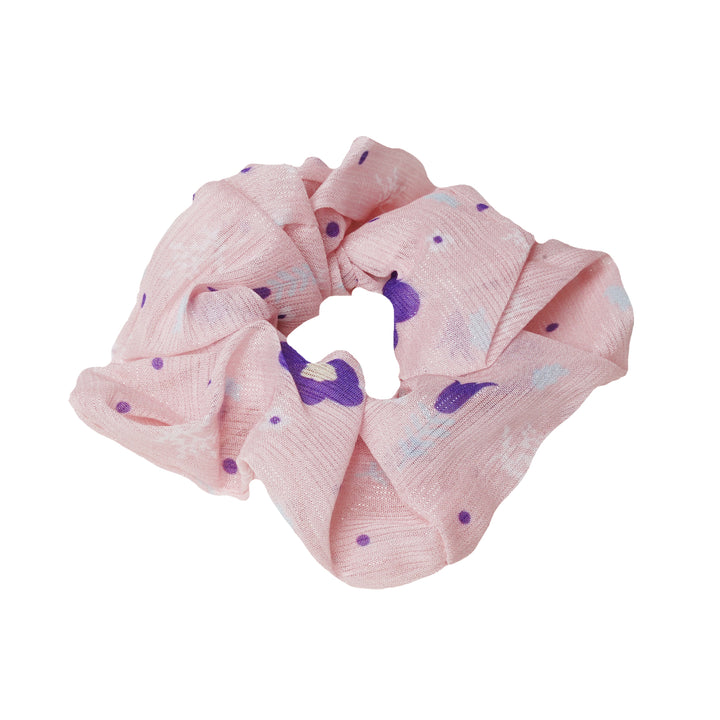 Beso Chiffon Peach Scrunchie