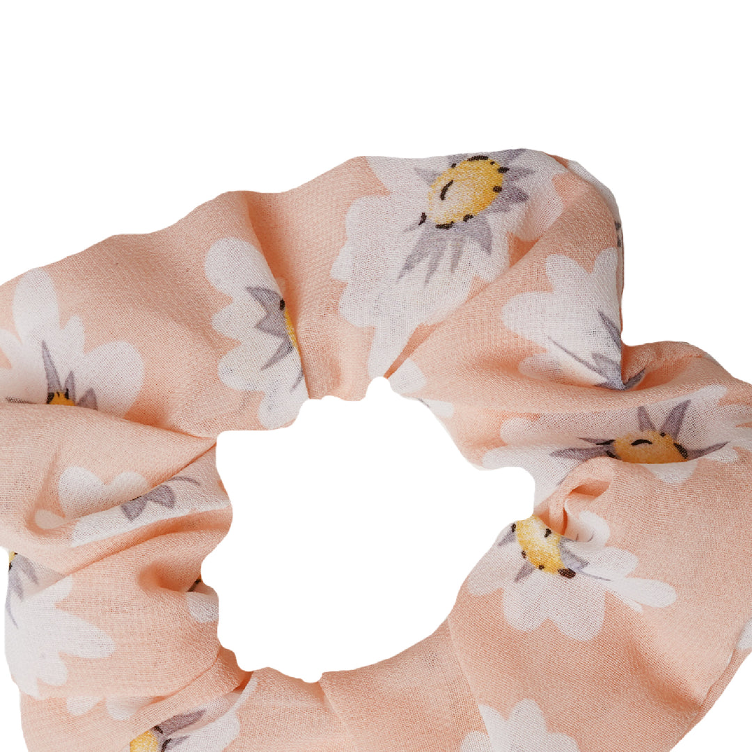 Sunshine Chiffon Beige Scrunchie