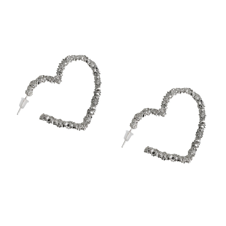 I Heart You Silver Bling Earrings