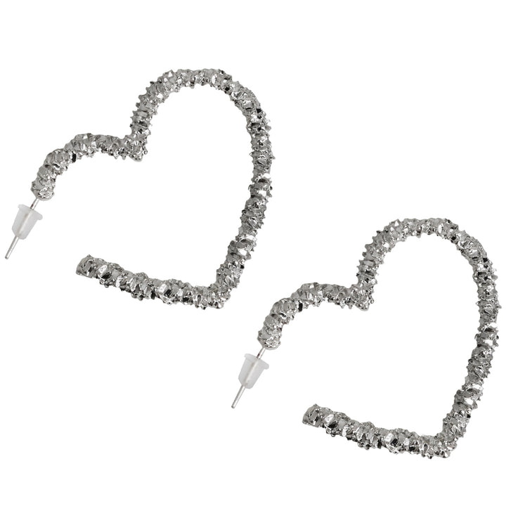 I Heart You Silver Bling Earrings