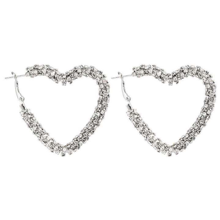 I Heart You Silver Bling Earrings