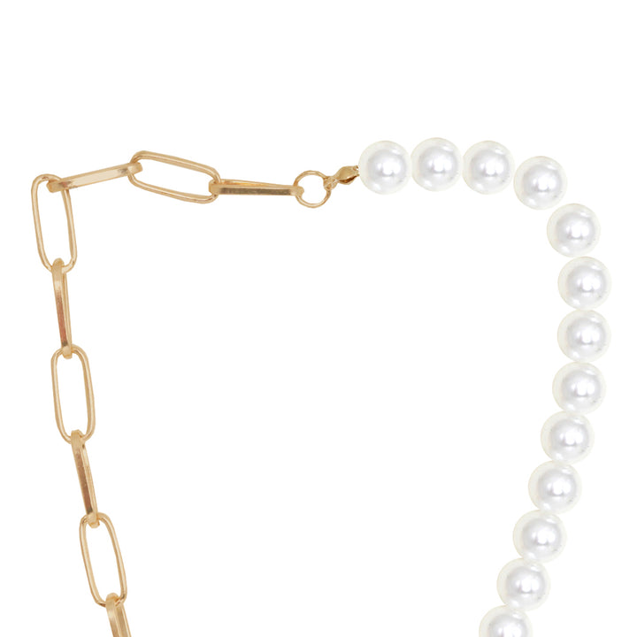 Pearl Shell Link Chain Necklace
