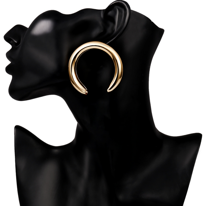 Half Moon Gold Earrings