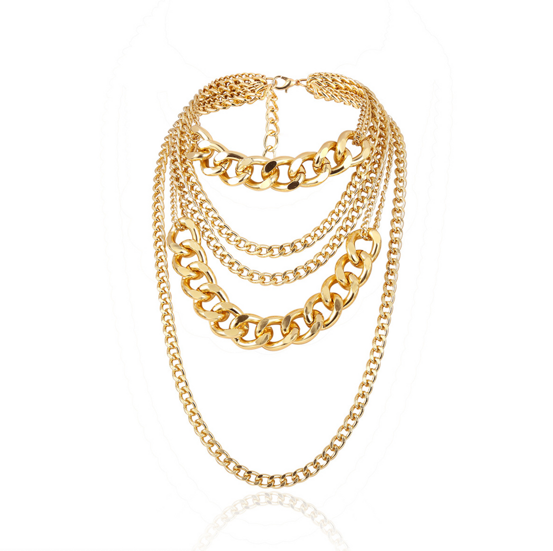 Alice Chain Link Gold Layered Necklace