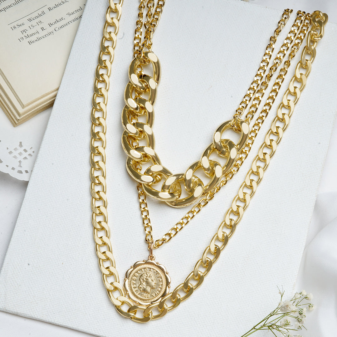 Donna Chain Link Gold Layered Necklace