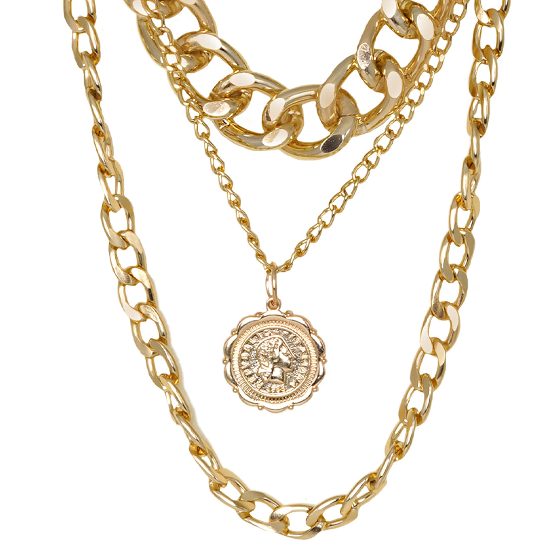 Donna Chain Link Gold Layered Necklace