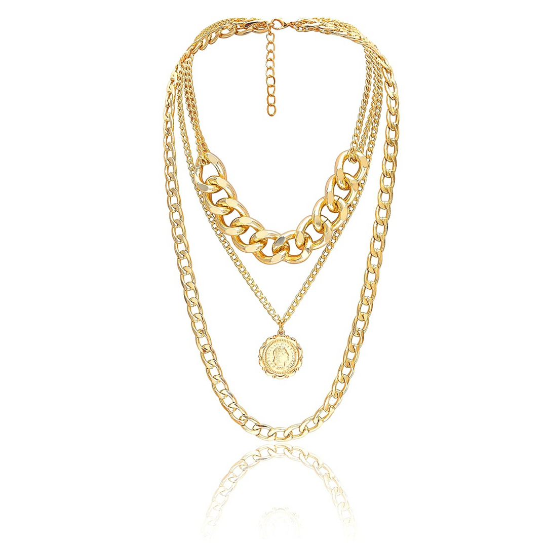 Donna Chain Link Gold Layered Necklace