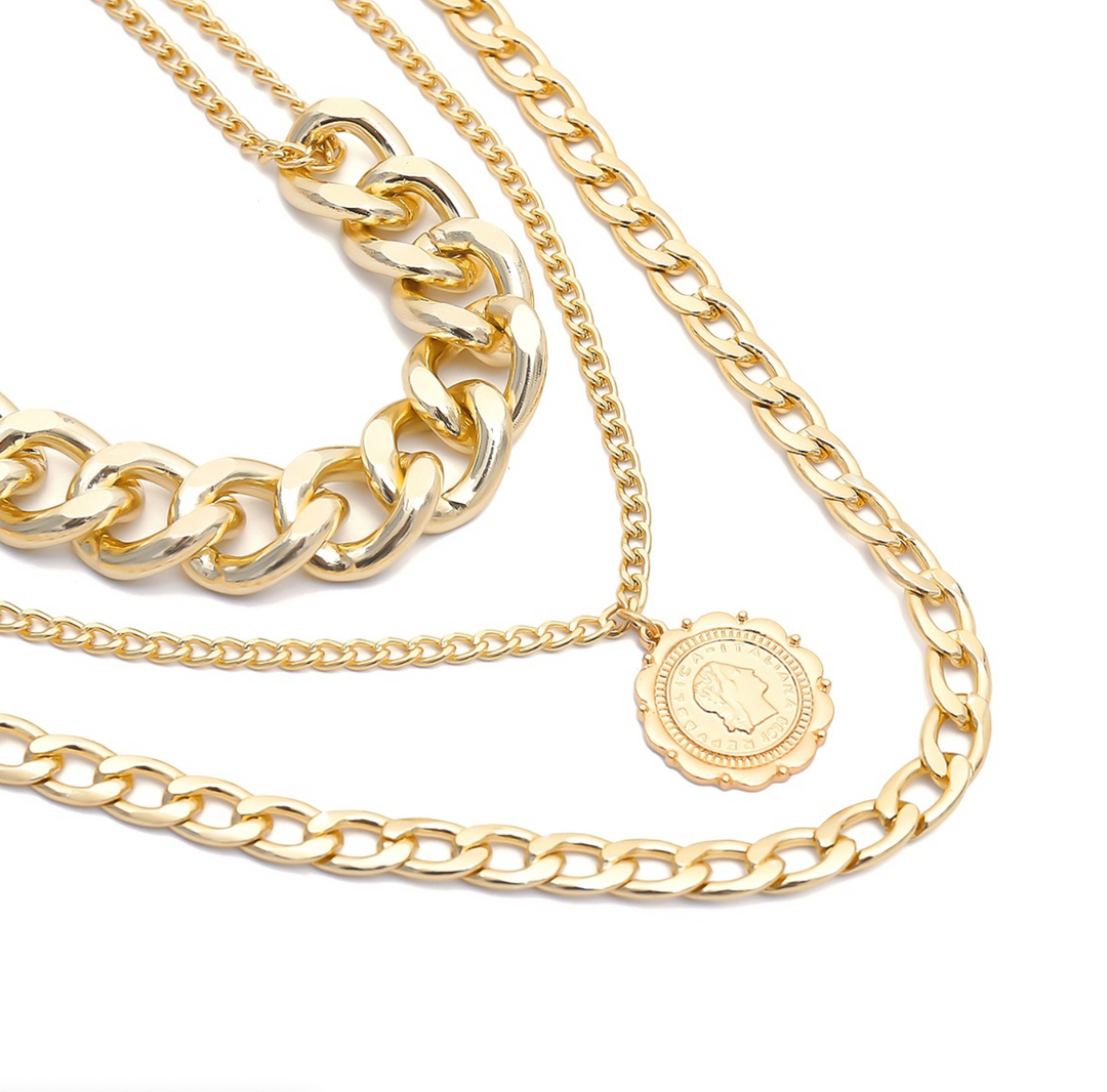 Donna Chain Link Gold Layered Necklace