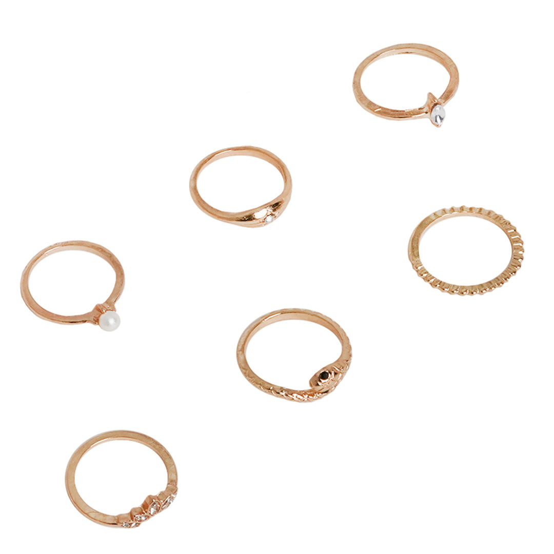 Dare To Be Gold Set of 11 Rings