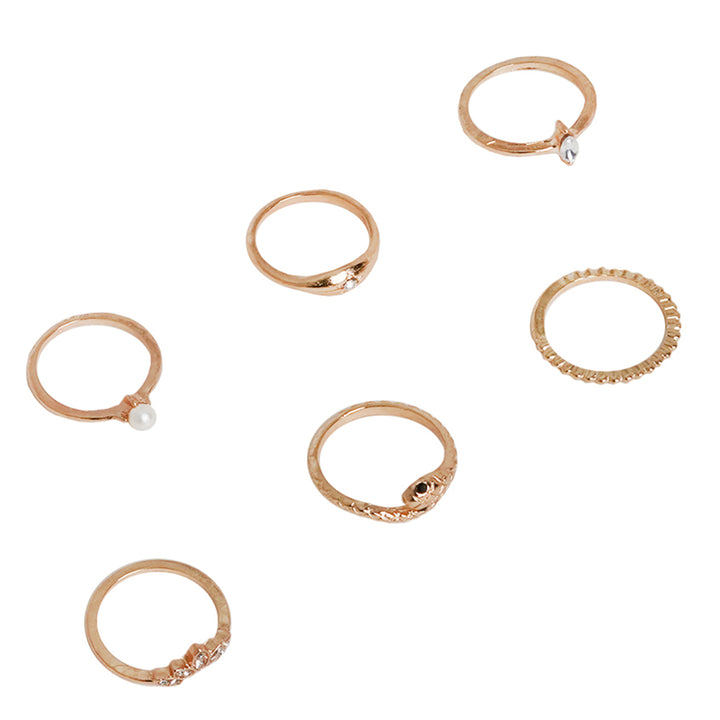 Dare To Be Gold Set of 11 Rings