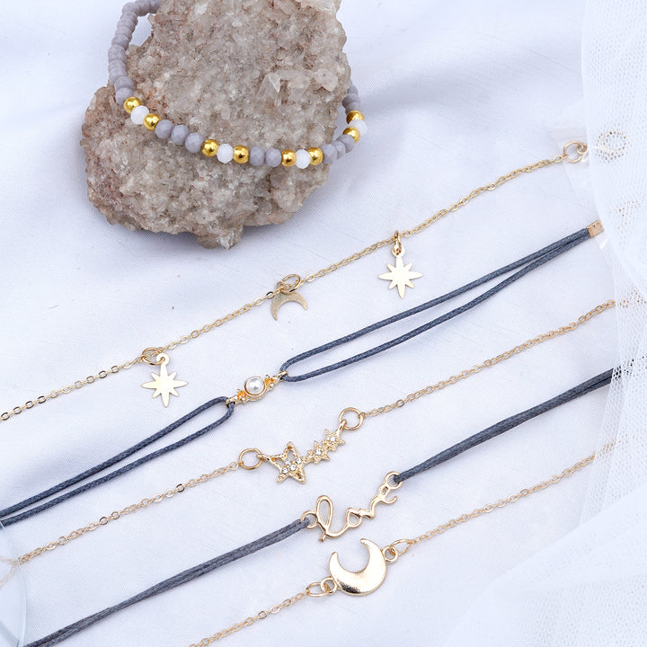 Wish Upon Gold Set of 6 Bracelets