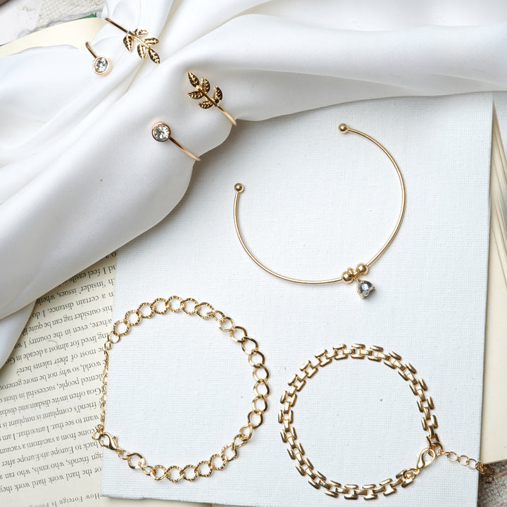 Gold Crush Set of 5 Bracelets