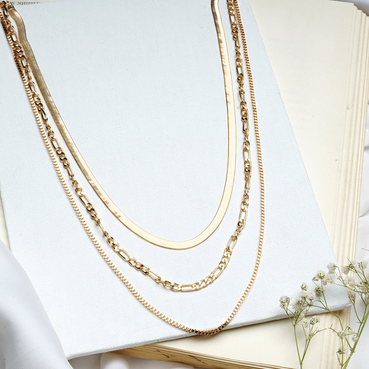 Sleek Gold Layered Necklace