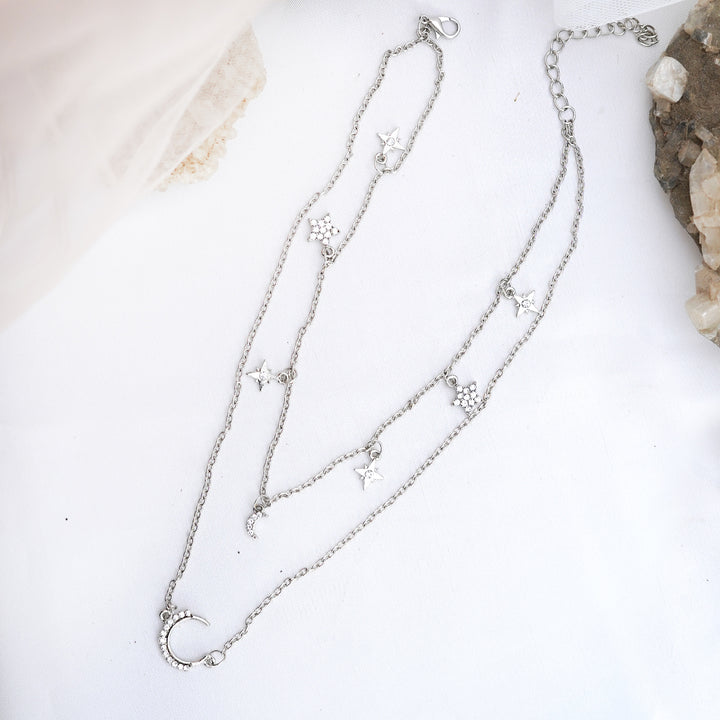 In The Stars Silver Layered Necklace