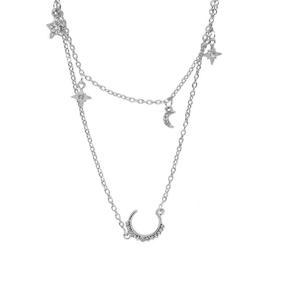 In The Stars Silver Layered Necklace