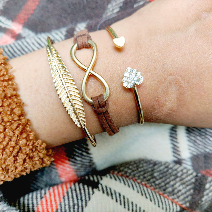 Carter Set of 3 Gold Bracelets