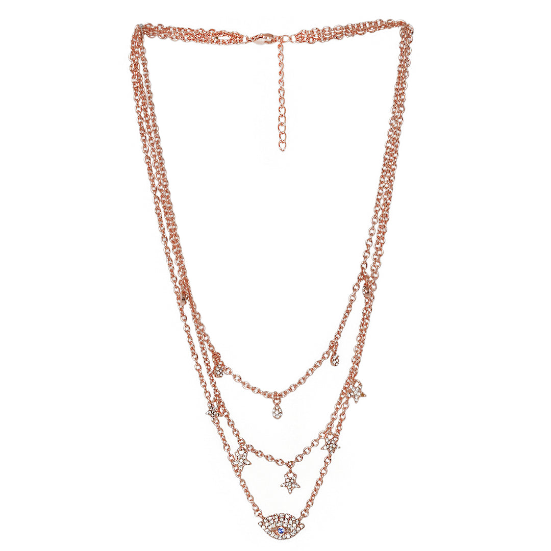 Radiant Evil Eye Layered Necklace
