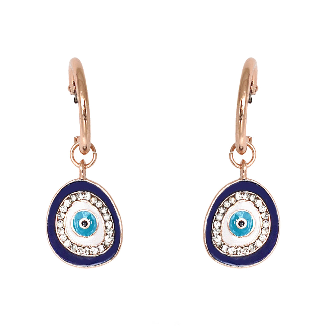 Good Luck Evil Eye Hoop Earrings