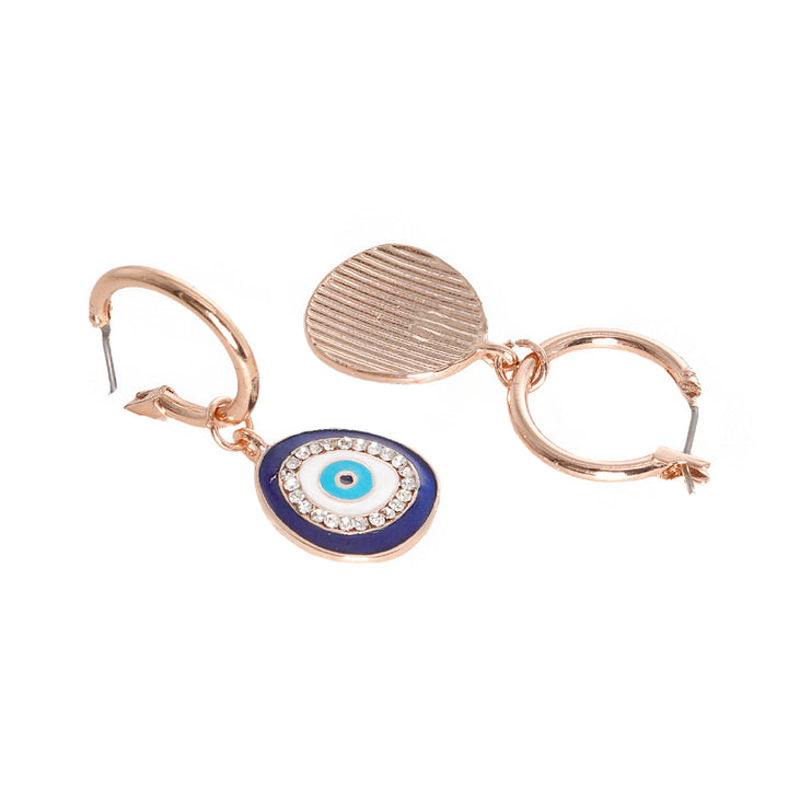 Good Luck Evil Eye Hoop Earrings
