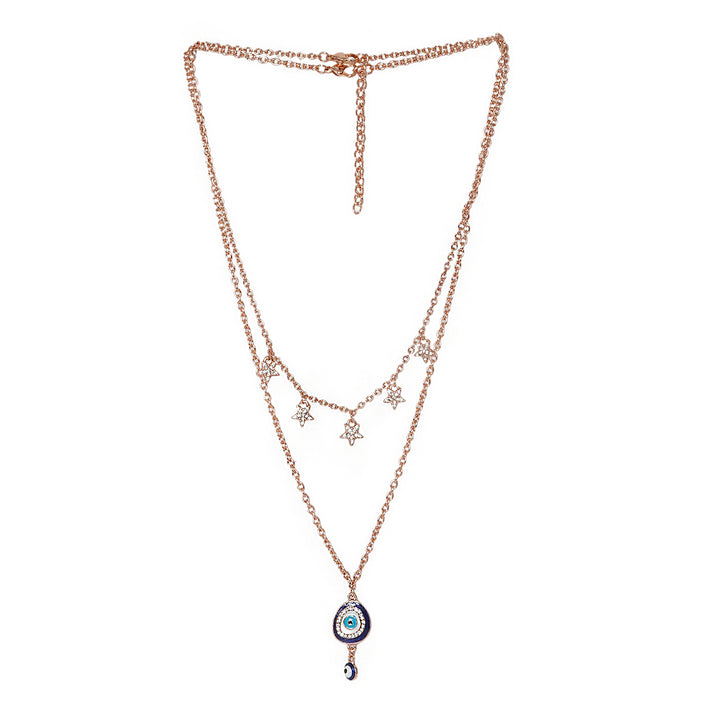 Gazing Evil Eye Layered Necklace
