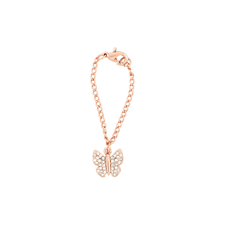 Butterfly Rhinestone Rosegold Watch Charm
