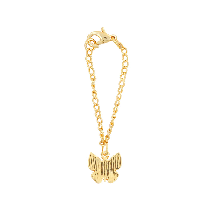 Butterfly Rhinestone Gold Watch Charm