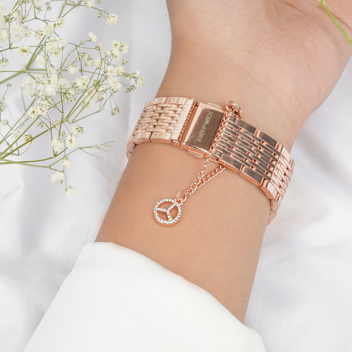 Peace Out Rosegold Watch Charm