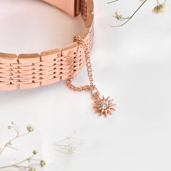 Sunday Rhinestone Rosegold Watch Charm