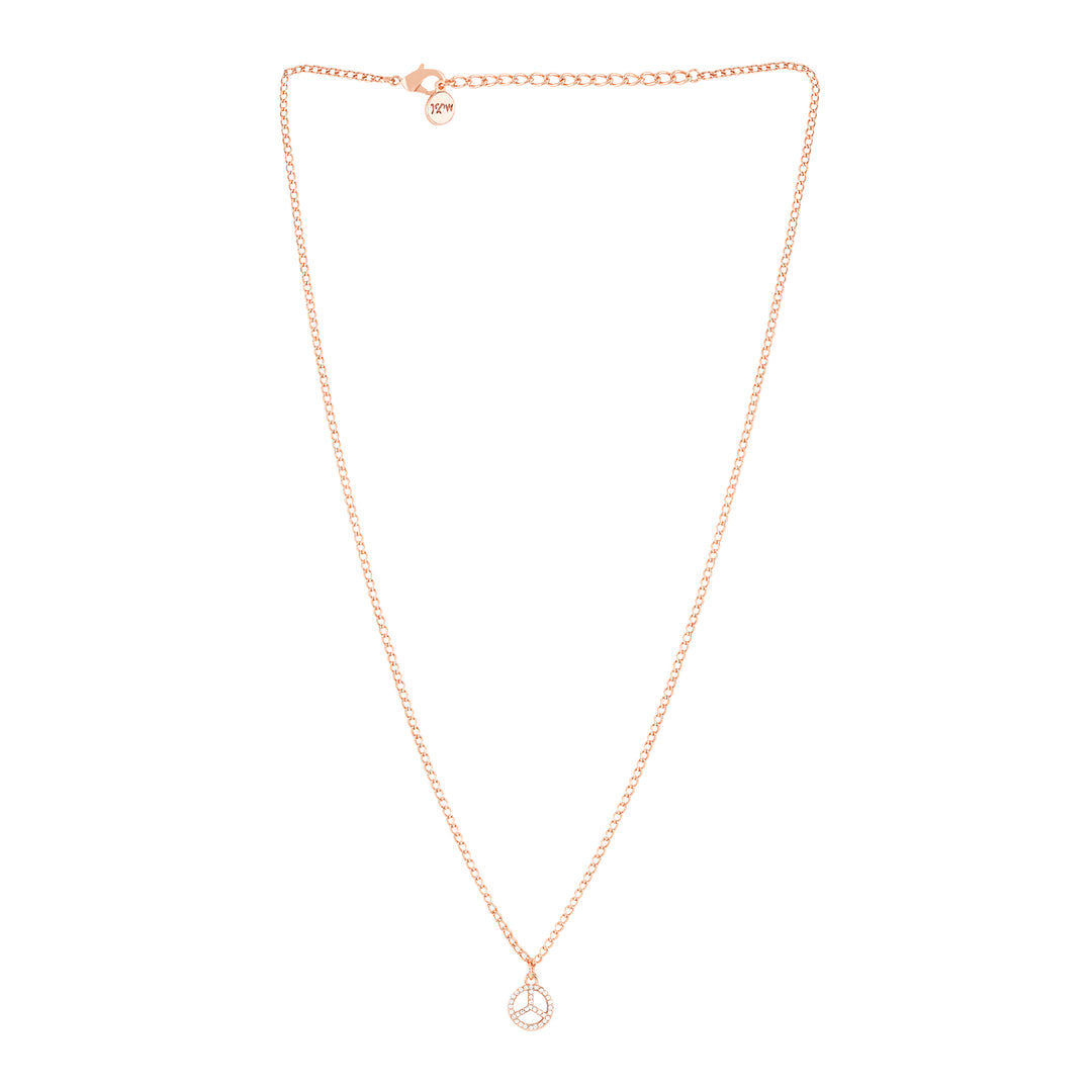 Peace Out Rosegold Necklace Charm