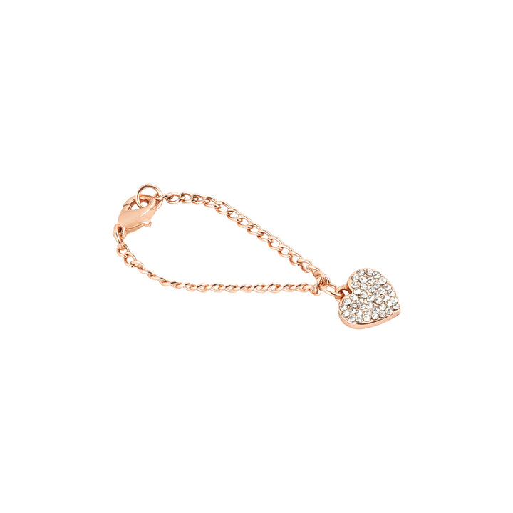 Rhinestone Heart Rosegold Watch Charm