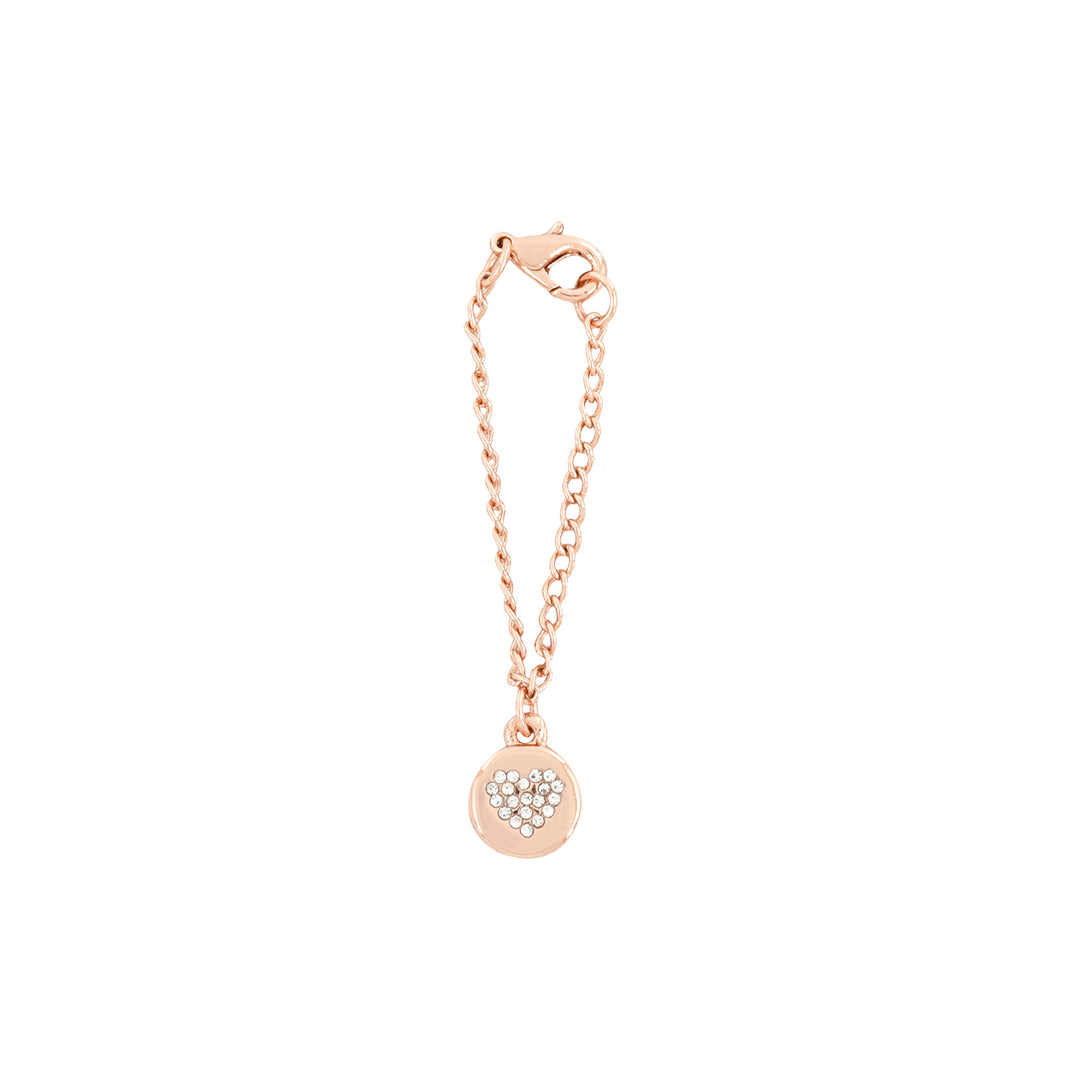 Dainty Heart Rhinestone Rosegold Watch Charm