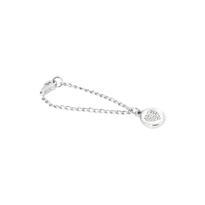 Dainty Heart Rhinestone Silver Watch Charm