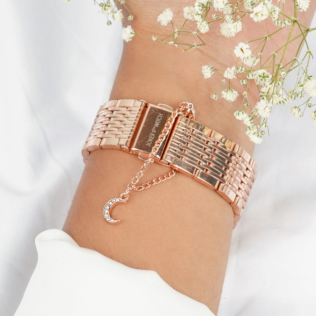 Luna Rhinestone Rosegold Watch Charm