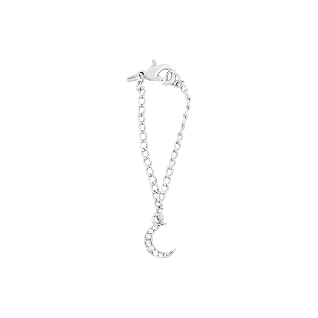 Luna Rhinestone Silver Watch Charm