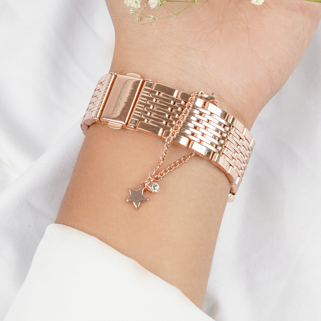 Starry Rhinestone Rosegold Watch Charm