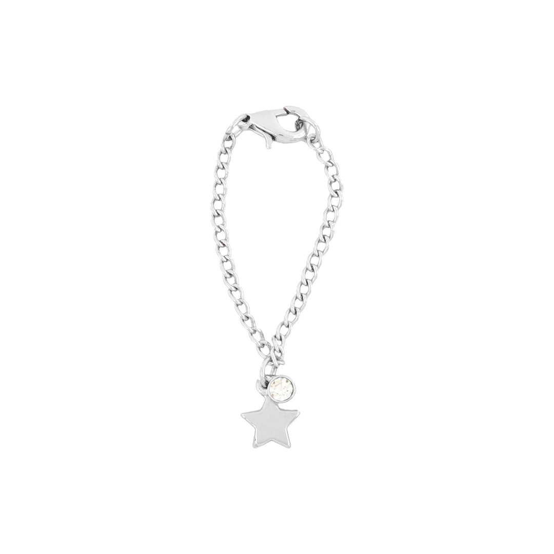 Starry Rhinestone Silver Watch Charm