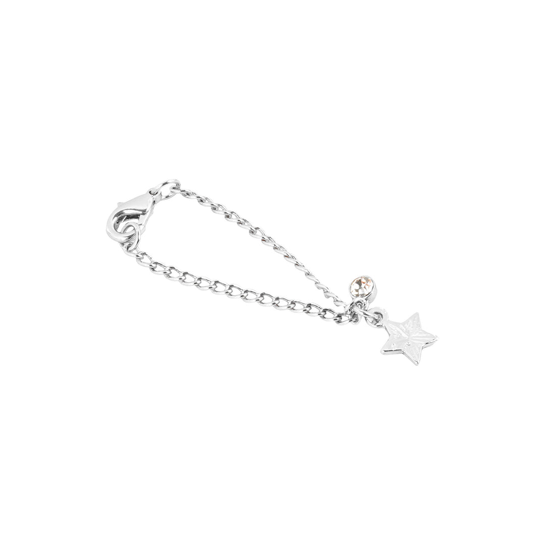 Starry Rhinestone Silver Watch Charm