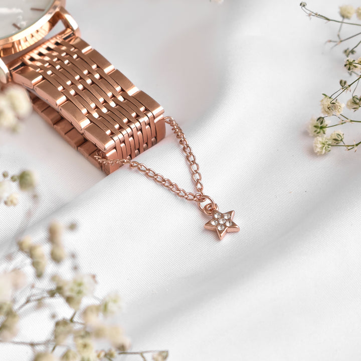 Astral Rhinestone Rosegold Watch Charm