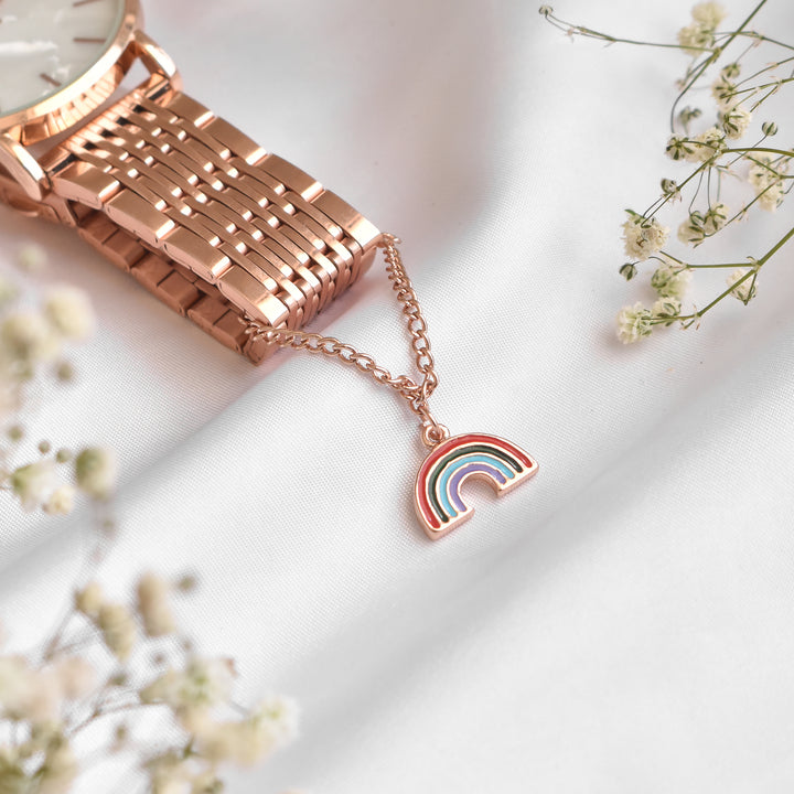 Rainbow Dreams Rosegold Watch Charm